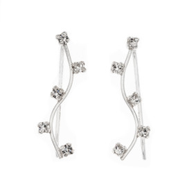 Silver Bar- Kiipeävät sirot kivet, hopeakorvakorut