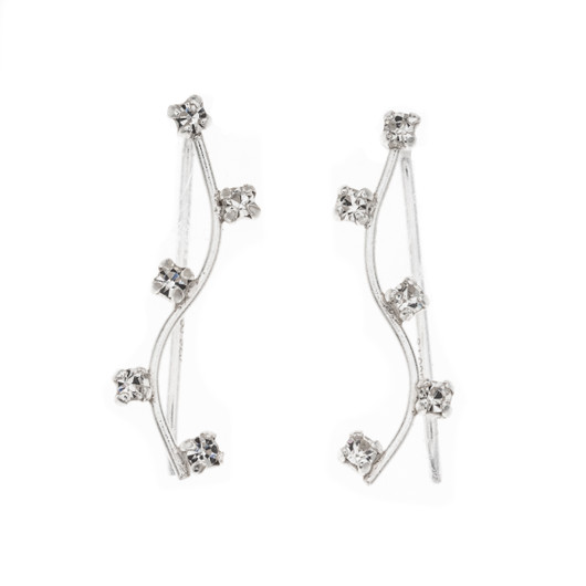 Silver Bar- Kiipeävät sirot kivet, hopeakorvakorut