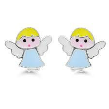 Korutuote Oy- Enkeli, hopeakorvakorut. USEITA VÄREJÄ!