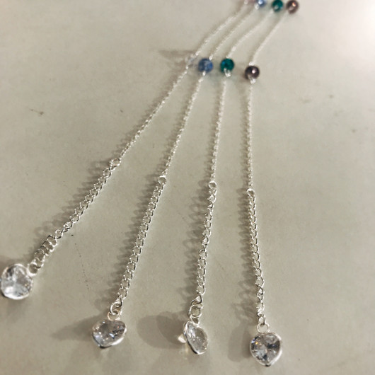 Silver Bar- Nilkkaketju, hopea. USEITA VÄREJÄ!