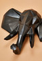 PT- Elephant Wall Head 45 cm Origami. Seinäkoriste 