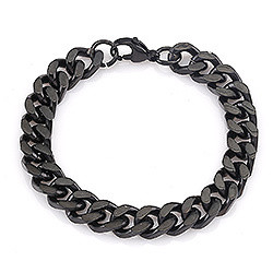 Korutuote Oy- Miesten ranneketju20cm, mattamusta. TERÄS