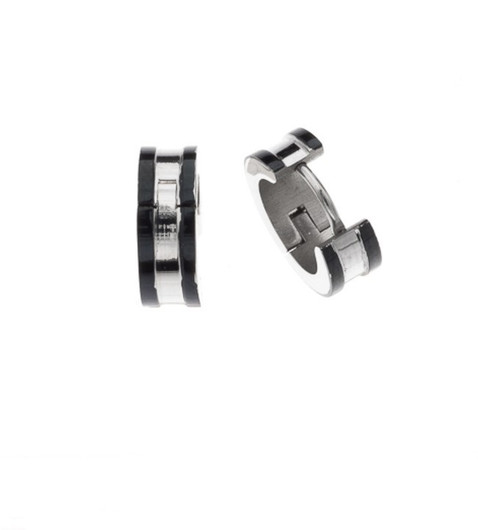 Silver Bar- Zebra 5mm, raita teräskorvakorut 