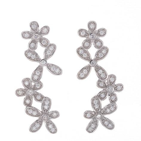 Silver Bar- Kiipeävä Daisy, hopeakorvakorut