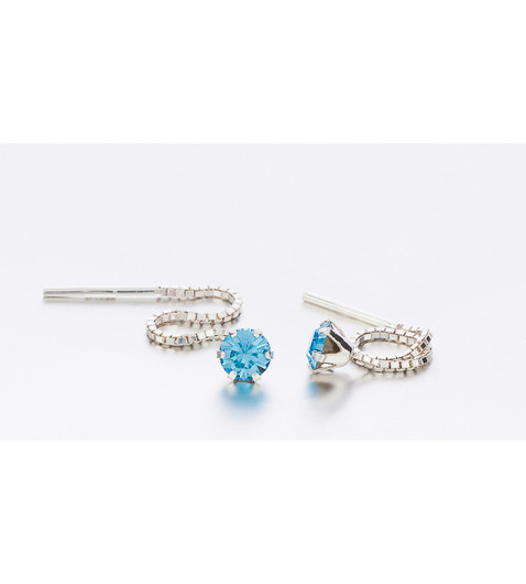 Silver Bar- Ketjukorvis 4mm, hopeakorvakorut. USEITA VÄREJÄ!