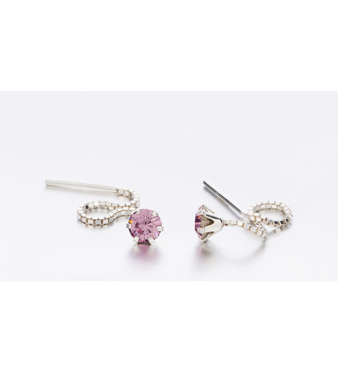 Silver Bar- Ketjukorvis 4mm, hopeakorvakorut. USEITA VÄREJÄ!