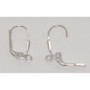 Lukollinen korvakorun koukku, 2kpl. 925 hopea
