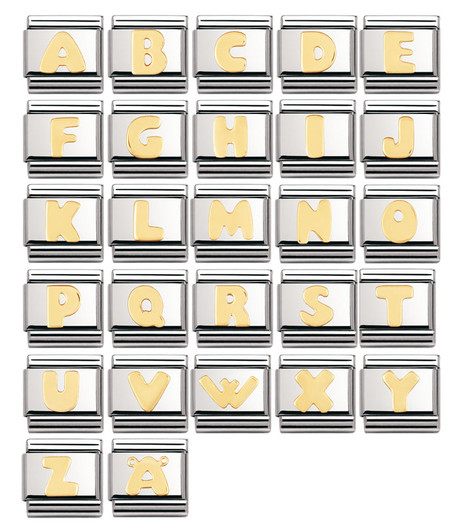 Nomination Italy-  Kirjaimet, classic. Kulta