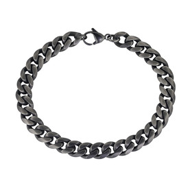 Korutuote Oy- Miesten ranneketju 22cm, mattamusta. TERÄS