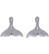 Silver Bar- Whale tail, hopeakorvakorut 