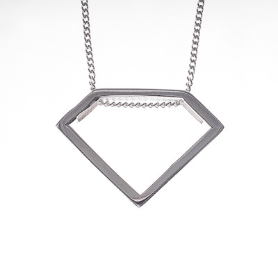 Silver Bar- Plain diamond, hopeakaulakoru. 40+5cm