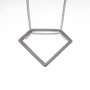 Silver Bar- Plain diamond, hopeakaulakoru. 40+5cm