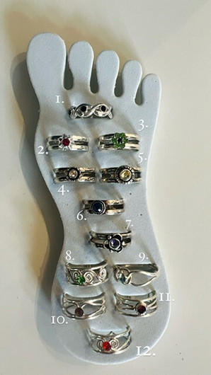 Korutuote Oy- Hopeinen varvassormus. USEITA VÄIHTOEHTOJA!