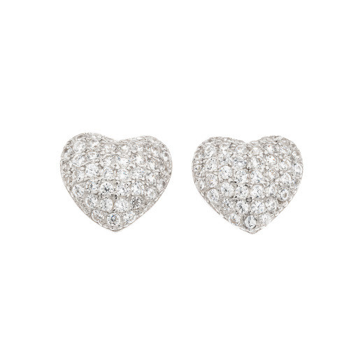 Silver Bar- Tiivis sydän, hopeakorvakorut