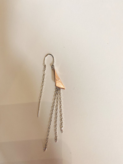 Silver Bar- Splint chain, hopeakorvakorut