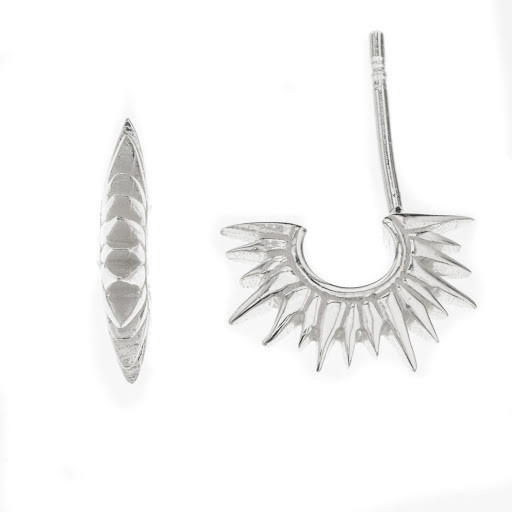 Silver Bar- Piikki aurinko. Hopeakorvakorut