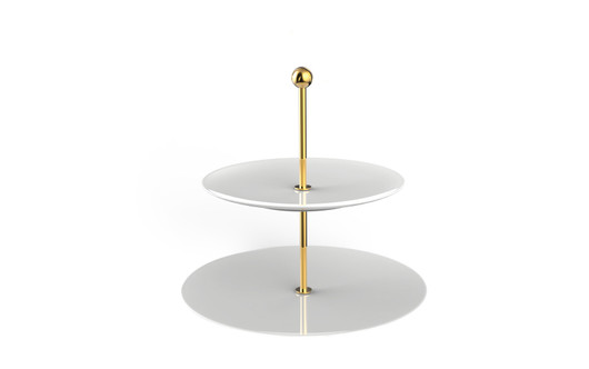 Villeroy & Boch- MetroChic Blanc Gifts kaksitasoinen tarjoiluastia