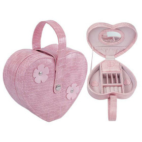 Korulaukku- vaaleanpunainen, sydämenmuotoinen