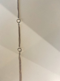 JKM- Kaulakoru, hopea. Tuplasydän