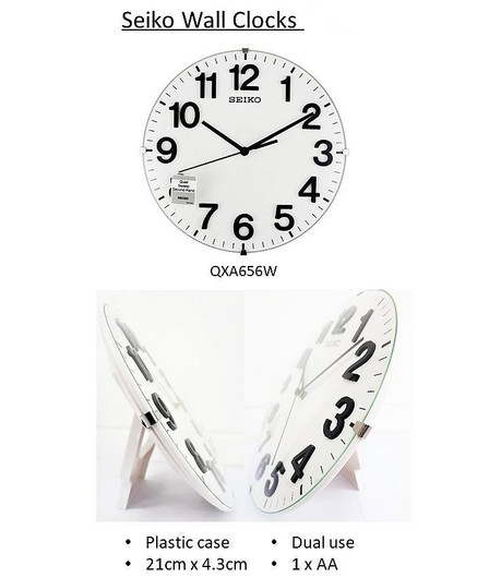 Seiko- Seinäkello, pöytäkello