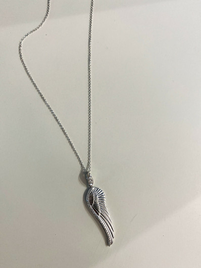 Silver Bar- Feather Pendant. Hopeakaulakoru
