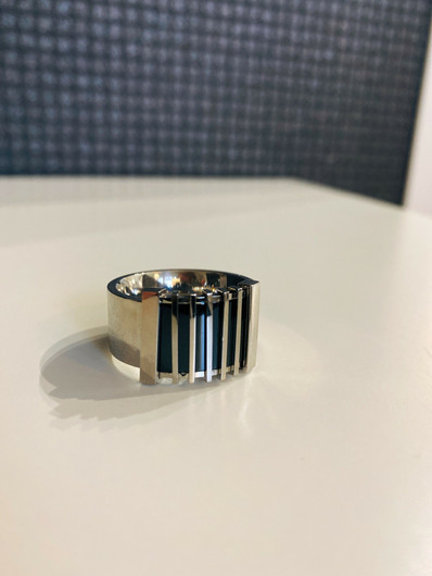 Robert Friman- Sormus, miesten/unisex. Teräs