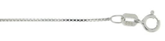 Valkokultainen ketju- Venetsiaketju, riipusketju 50cm