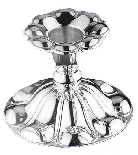 Kultakeskus Oy- Kynttiläjalka, hopea. Chippendale