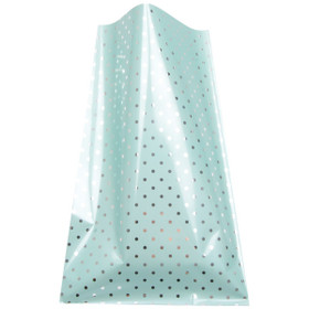 Foliopussi- Lahjapussi, kiiltävä. Turkoosi