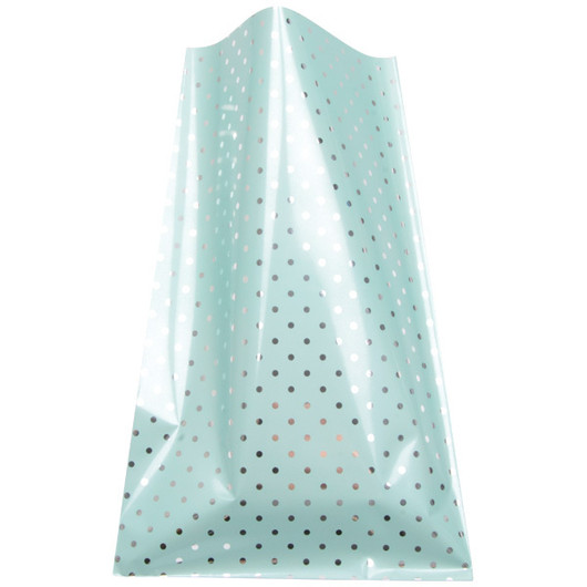 Foliopussi- Lahjapussi, kiiltävä. Turkoosi