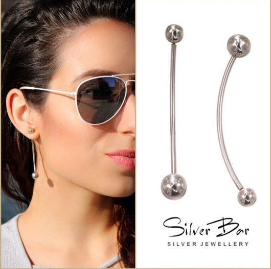 Silver Bar- Kardaani pallot, hopeakorvakorut