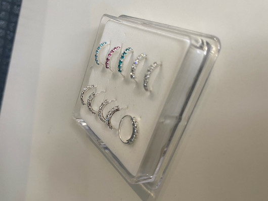 Silver Bar- Nenärengas, lävistyskoru. Hopea