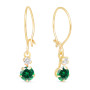 Korutuote Oy- Roikkuvat kultakorvakorut vihreällä zirkonilla