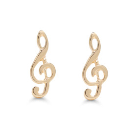 Korutuote Oy- Korvakorut nuottiavain, keltakultaa. 