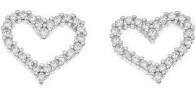 Silver Bar- Sydän, hopeakorvakorut