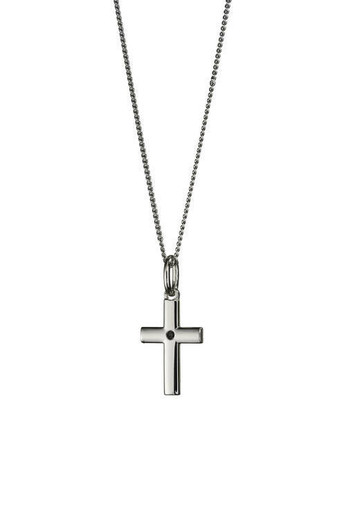 Saurum- Risti, hopea. 0,01ct musta timantti