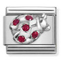 Nomination Italy- Classic SilverShine Symbols Red Ladybug 