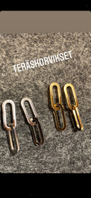 Silver Bar- Panssari, teräskorvakorut. GOLD