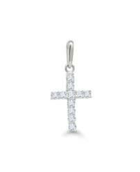 Korutuote Oy- Riipus, risti. Valkokultaa