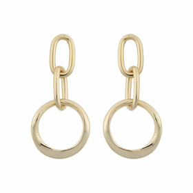Snö of Sweden- Blanche Round Pendant Earring Gold