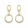 Snö of Sweden- Blanche Round Pendant Earring Gold