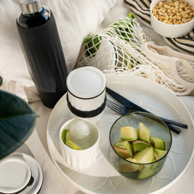 Villeroy&Boch- ToGo & ToStay -lasinen juomapullo, musta, 1 L