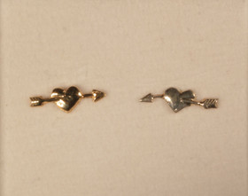 Rantanen Oy- Sydän&nuoli, hopeakorvakorut. 