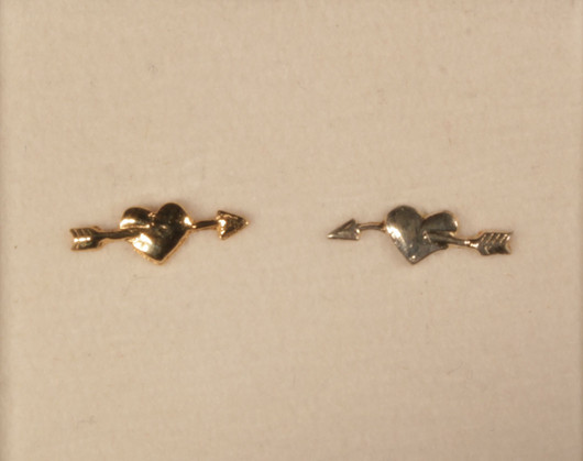 Rantanen Oy- Sydän&nuoli, hopeakorvakorut. 