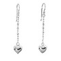 Silver Bar- Soljuva sydän, hopeakorvakorut 