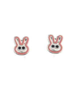 Silver Bar- Pink bunny, hopeakorvakorut 
