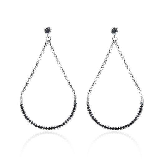 Classic silver- Swing Earpin, hopeakorvakorut. 