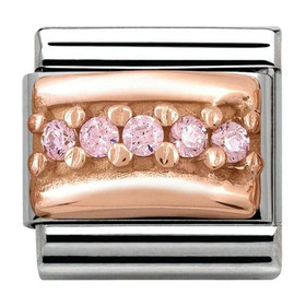 Nomination Italy- Rose Gold Viidellä Zirkonilla, classic pala