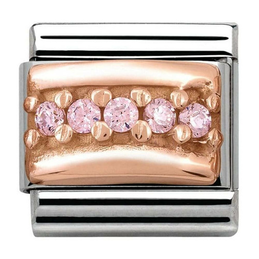 Nomination Italy- Rose Gold Viidellä Zirkonilla, classic pala