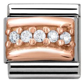 Nomination Italy- Rose Gold Viidellä Zirkonilla, classic pala